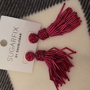 Sugarfix by BaubleBar Pink Tassel Earrings NWT